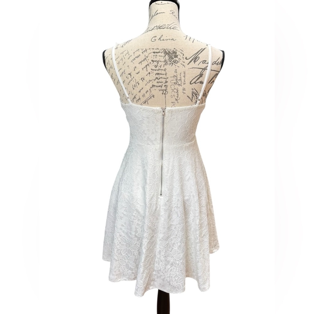Lulu's Dress White Lace Sleeveless A-Line Women’s Size Small - Picture 4 of 13